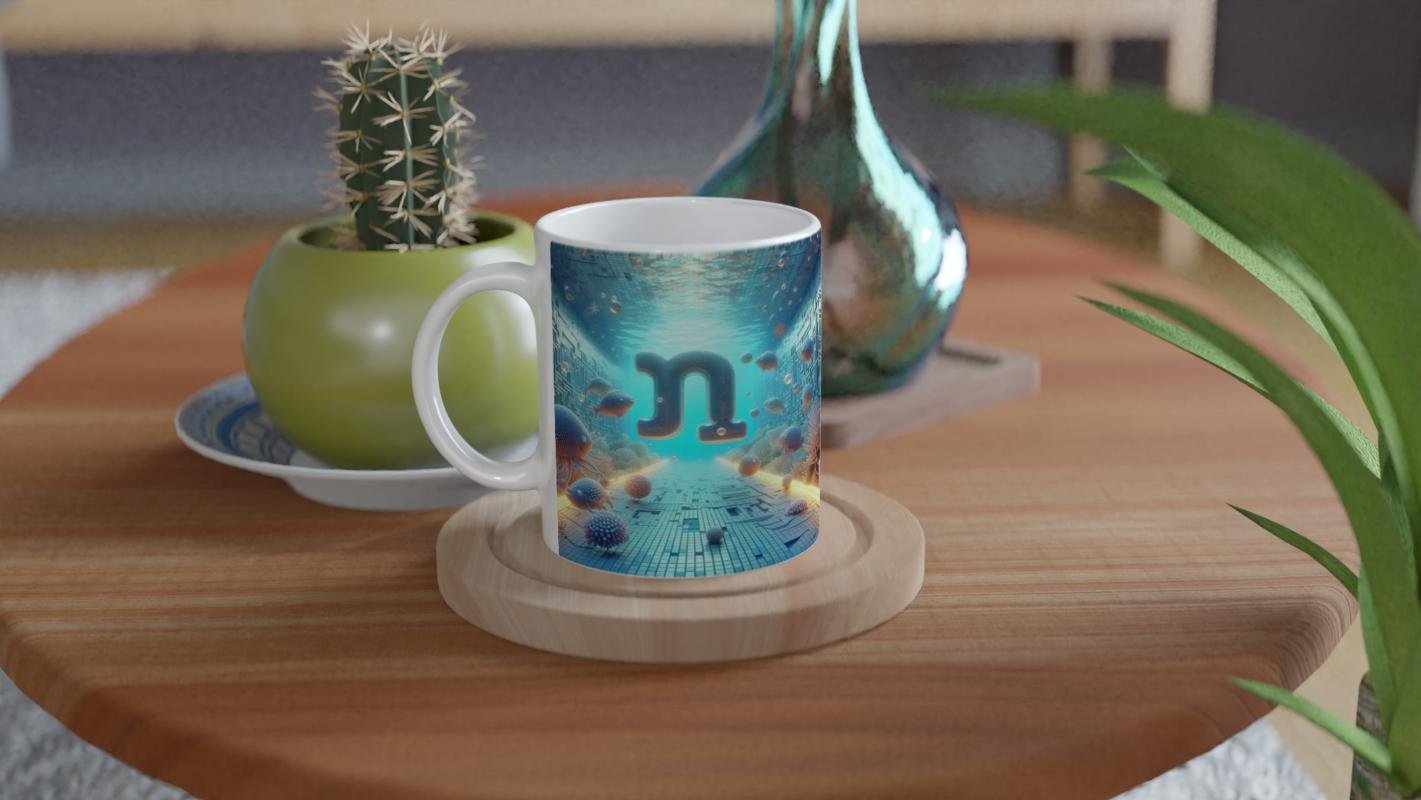Başak Burcu Baskılı Kahve Kupası - Astral Denizaltı Dünyası Vs2 - 4
