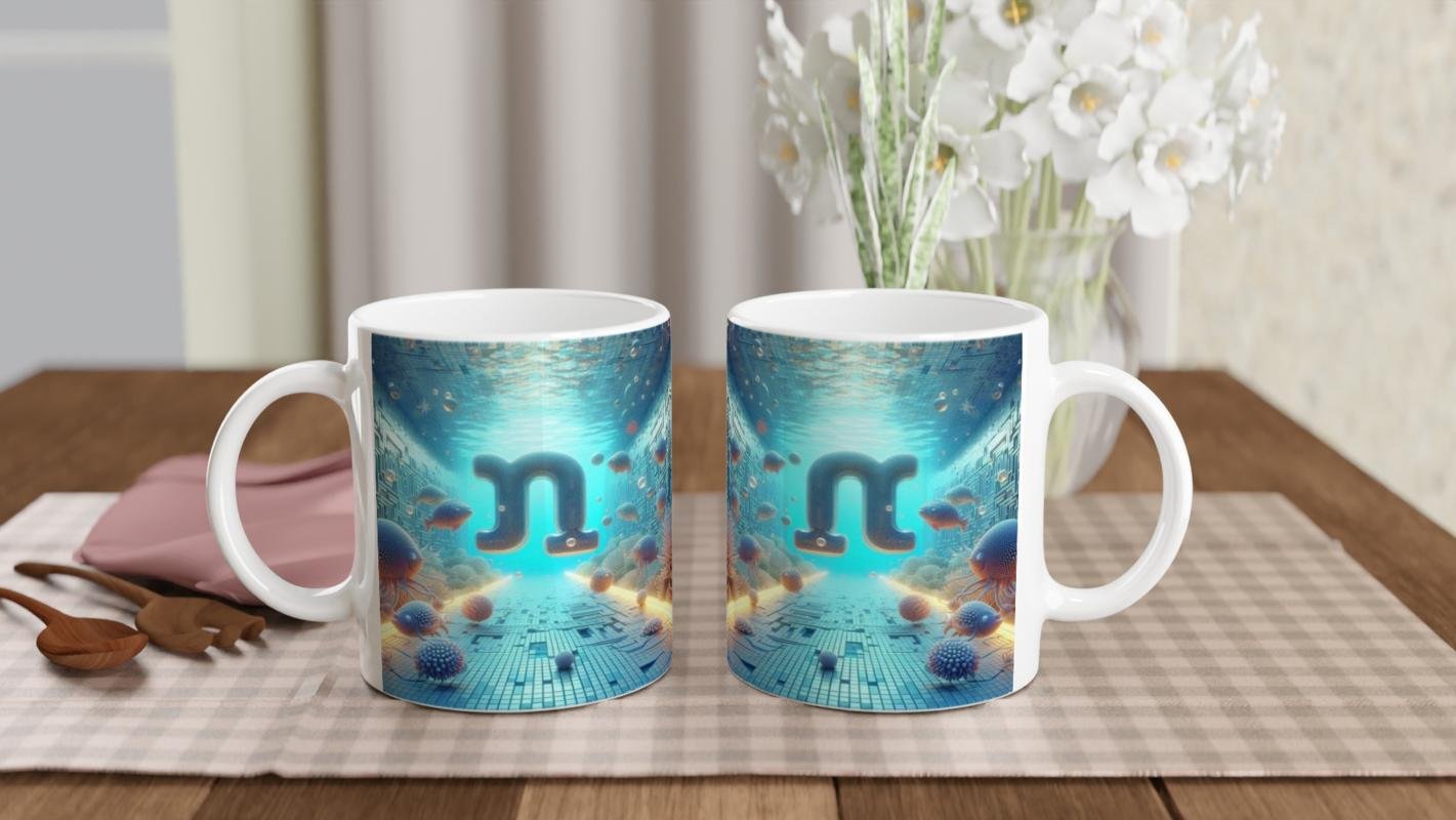 Başak Burcu Baskılı Kahve Kupası - Astral Denizaltı Dünyası Vs2 - 5