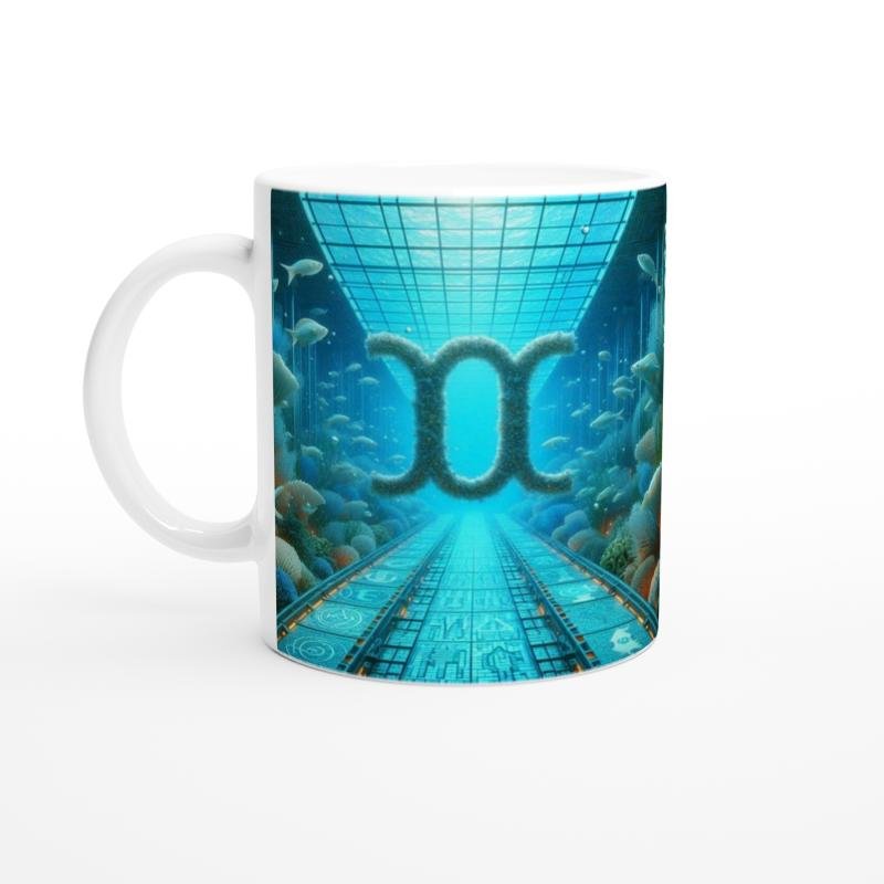 Başak Burcu Baskılı Kahve Kupası - Astral Denizaltı Dünyası Vs3