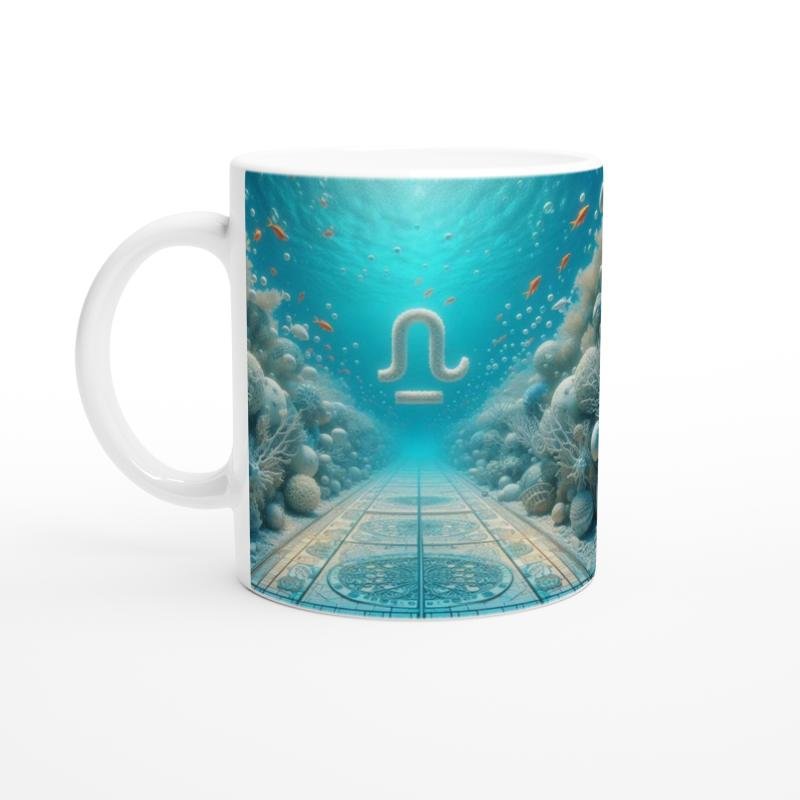 Başak Burcu Baskılı Kahve Kupası - Astral Denizaltı Dünyası Vs4