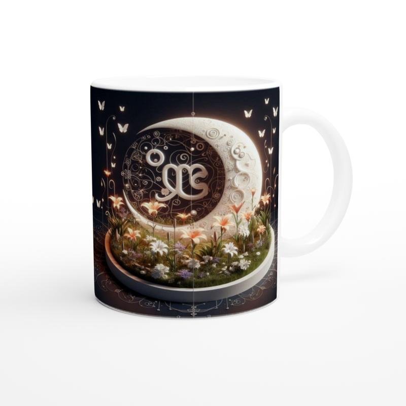 Başak Burcu Baskılı Kahve Kupası - Ay ışığında Zodyak Bahçesi Vs4 - 3