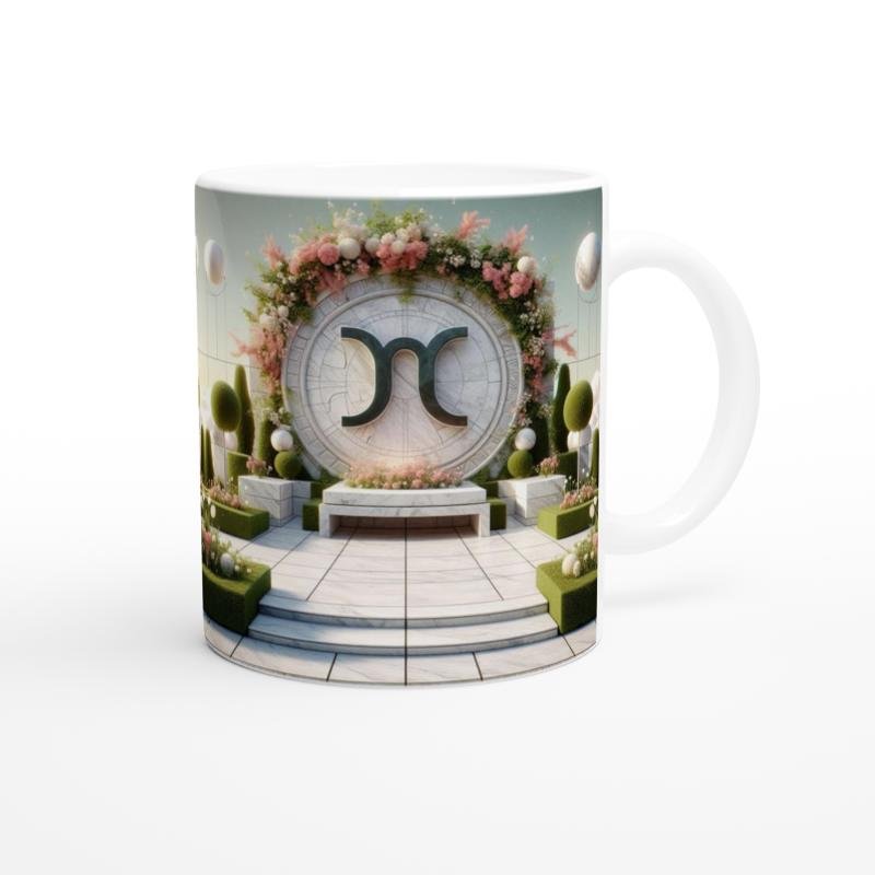 Başak Burcu Baskılı Kahve Kupası - Elementsel Doğa Krallığı Temalı Vs2 - 3