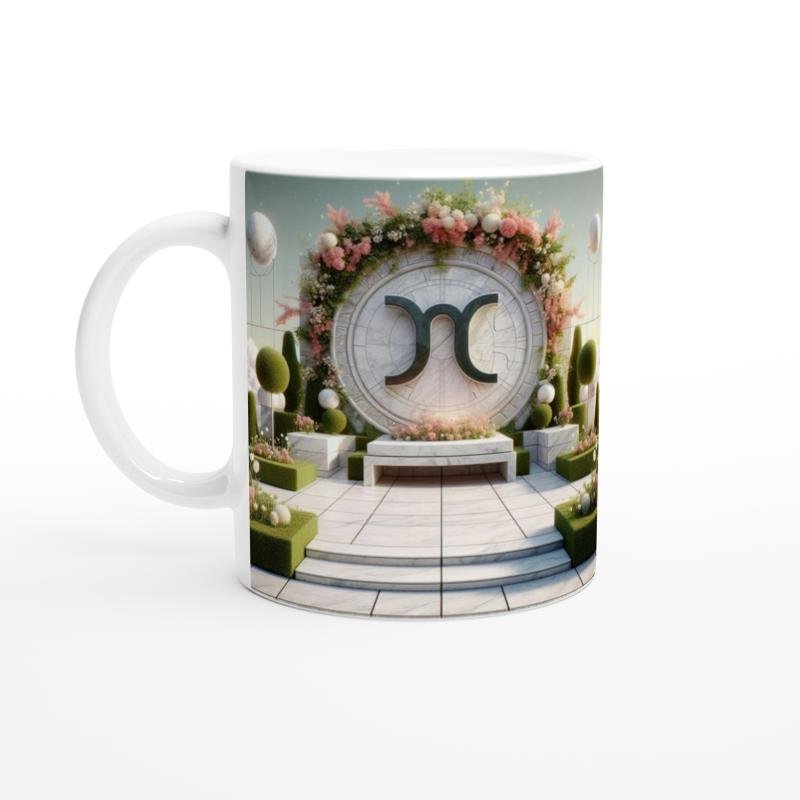 Başak Burcu Baskılı Kahve Kupası - Elementsel Doğa Krallığı Temalı Vs2