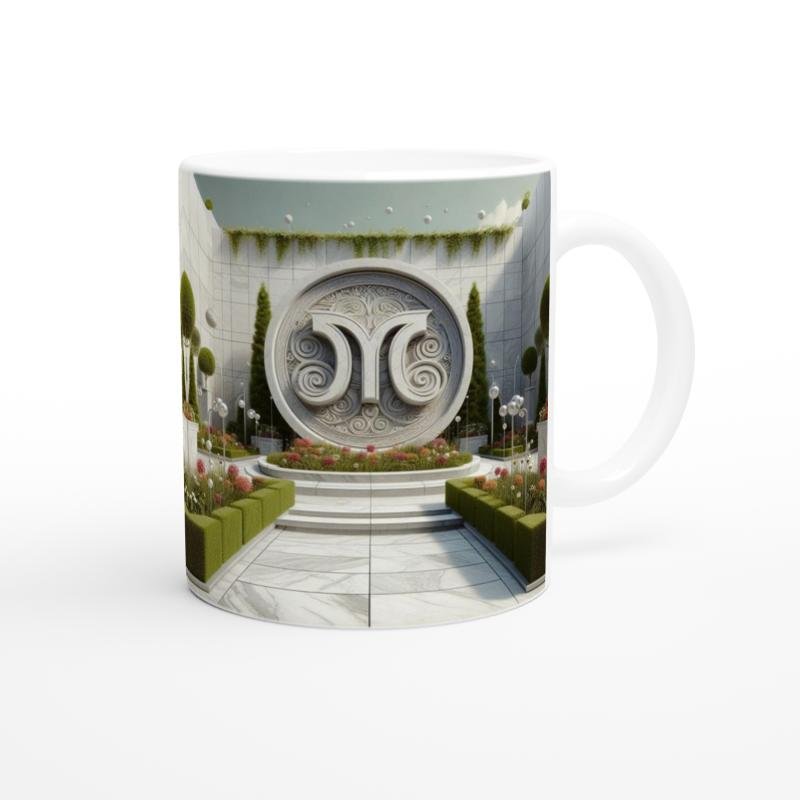 Başak Burcu Baskılı Kahve Kupası - Elementsel Doğa Krallığı Temalı Vs3 - 3