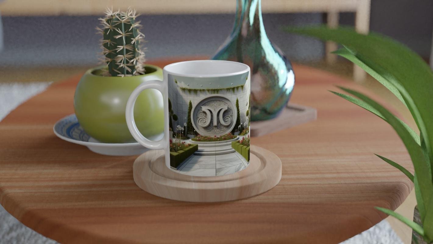 Başak Burcu Baskılı Kahve Kupası - Elementsel Doğa Krallığı Temalı Vs3 - 4