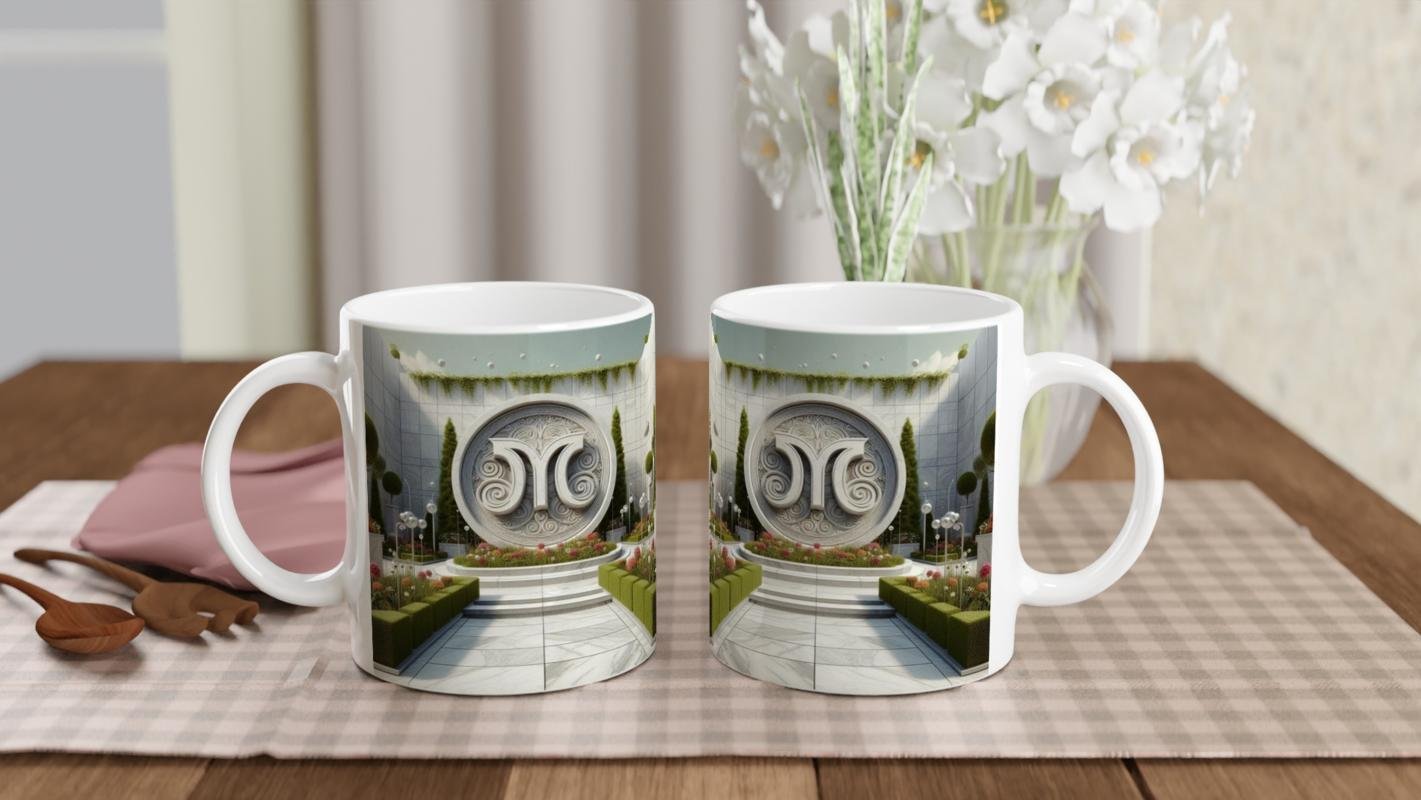 Başak Burcu Baskılı Kahve Kupası - Elementsel Doğa Krallığı Temalı Vs3 - 5