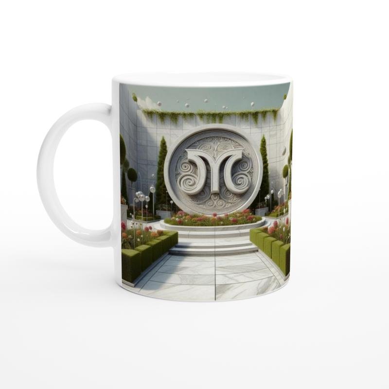 Başak Burcu Baskılı Kahve Kupası - Elementsel Doğa Krallığı Temalı Vs3