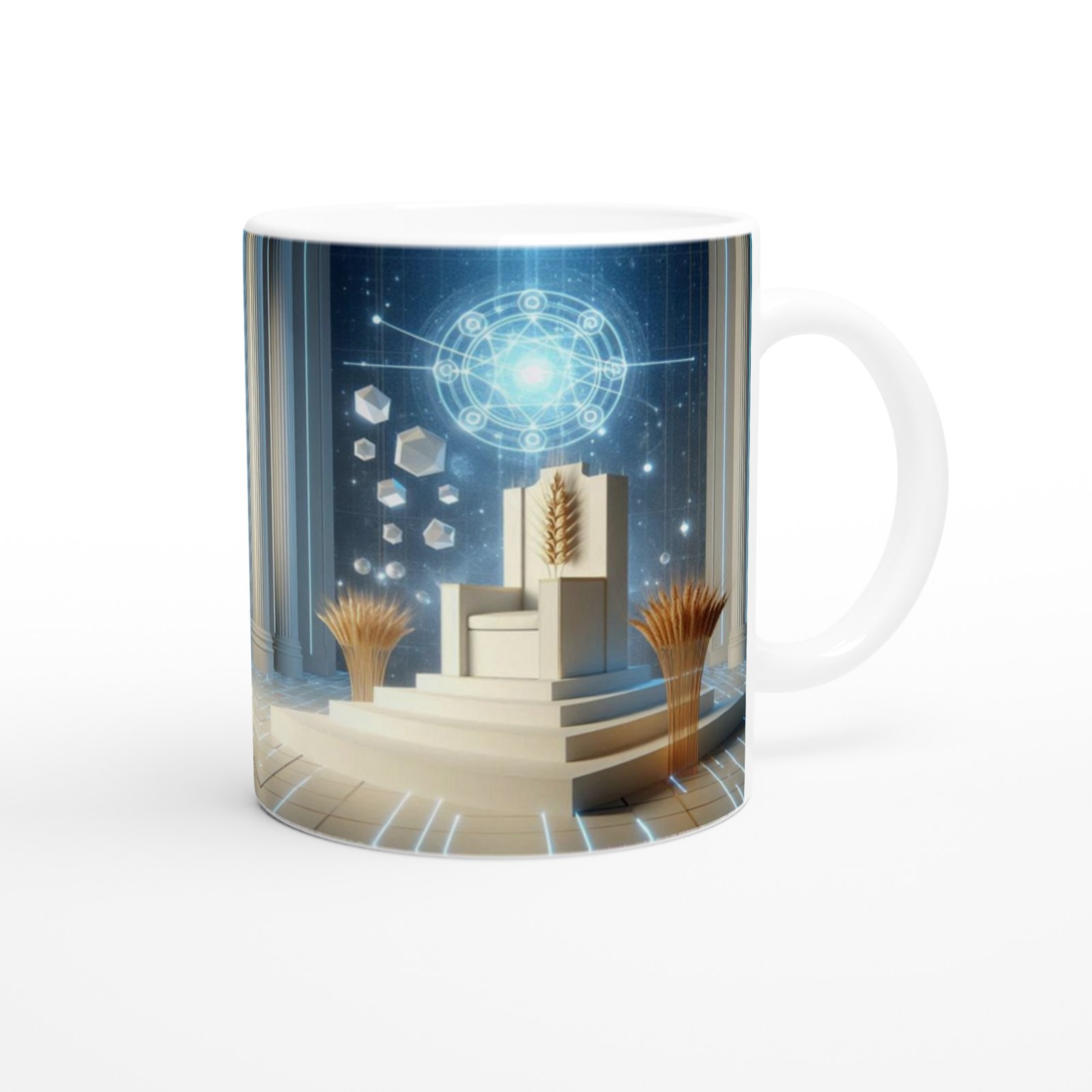 Başak Burcu Baskılı Kahve Kupası - Galaktik Taht Odası Temalı Vs3 - 3