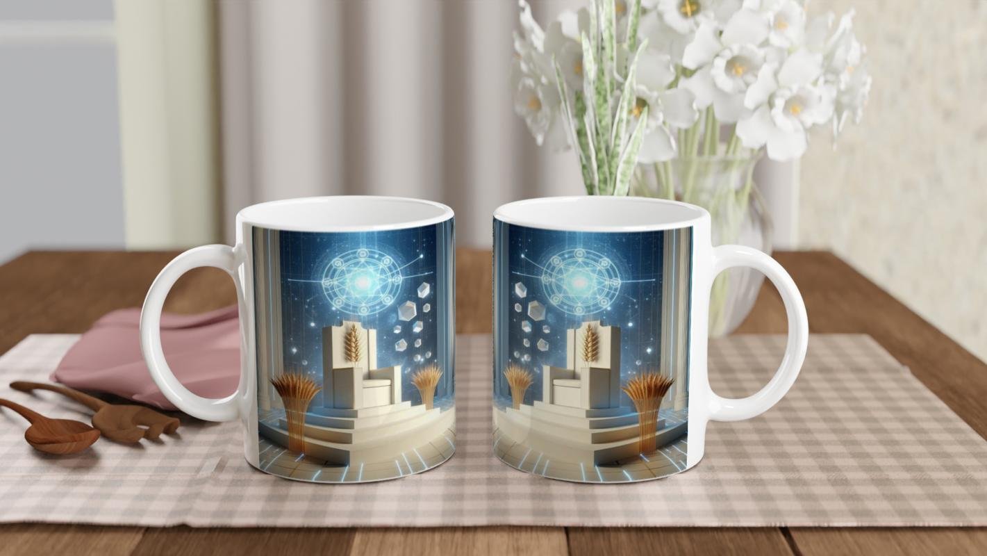 Başak Burcu Baskılı Kahve Kupası - Galaktik Taht Odası Temalı Vs3 - 5