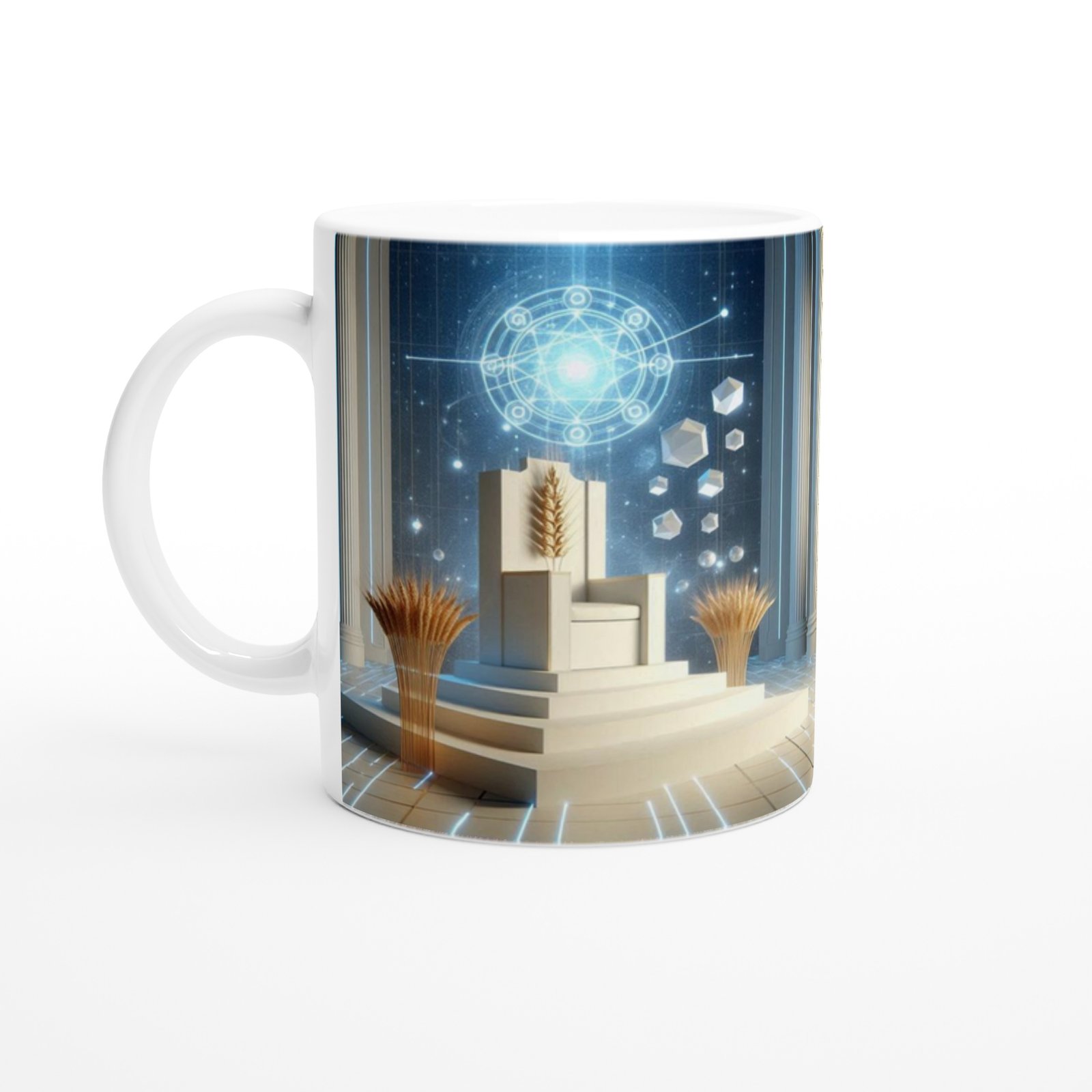 Başak Burcu Baskılı Kahve Kupası - Galaktik Taht Odası Temalı Vs3