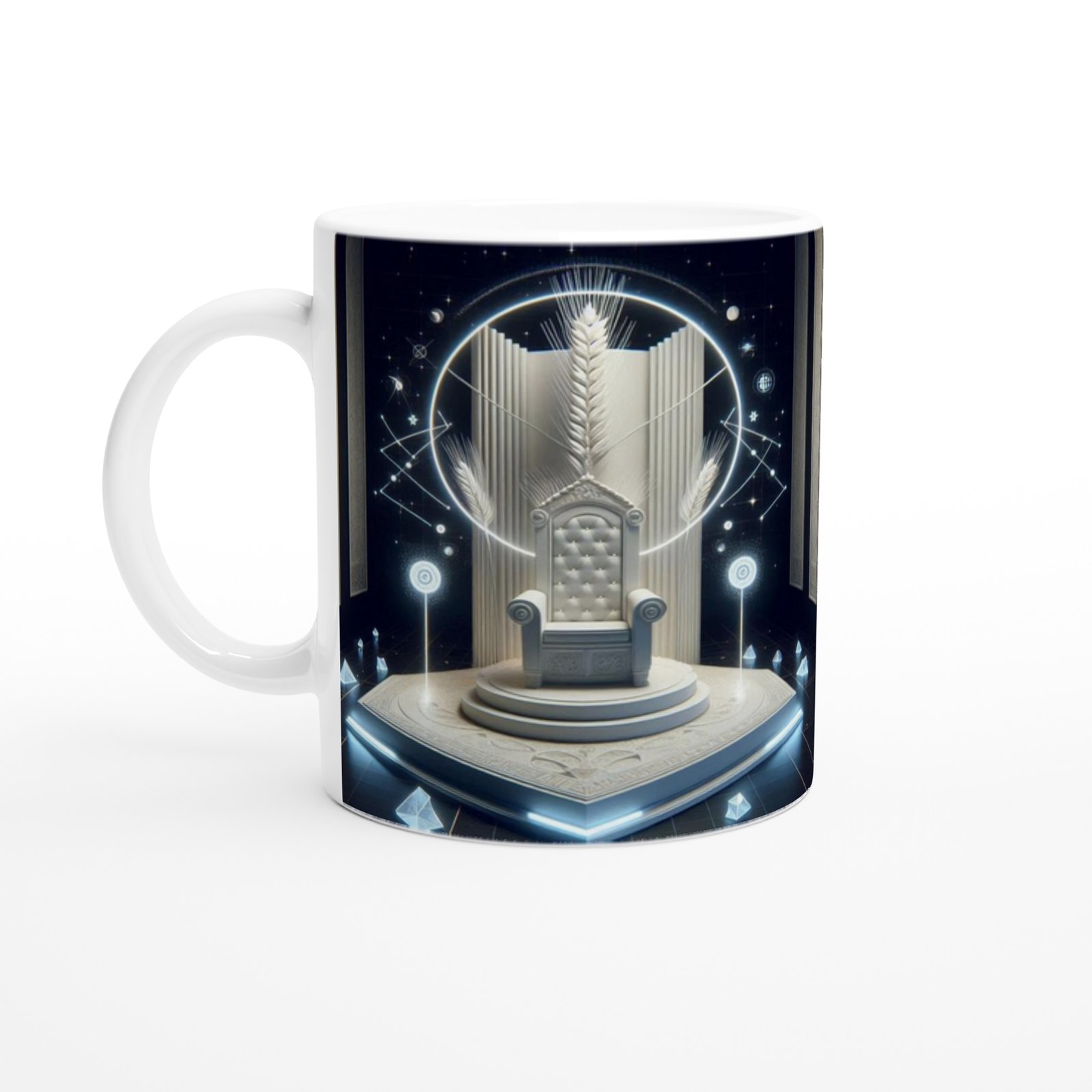 Başak Burcu Baskılı Kahve Kupası - Galaktik Taht Odası Temalı Vs4