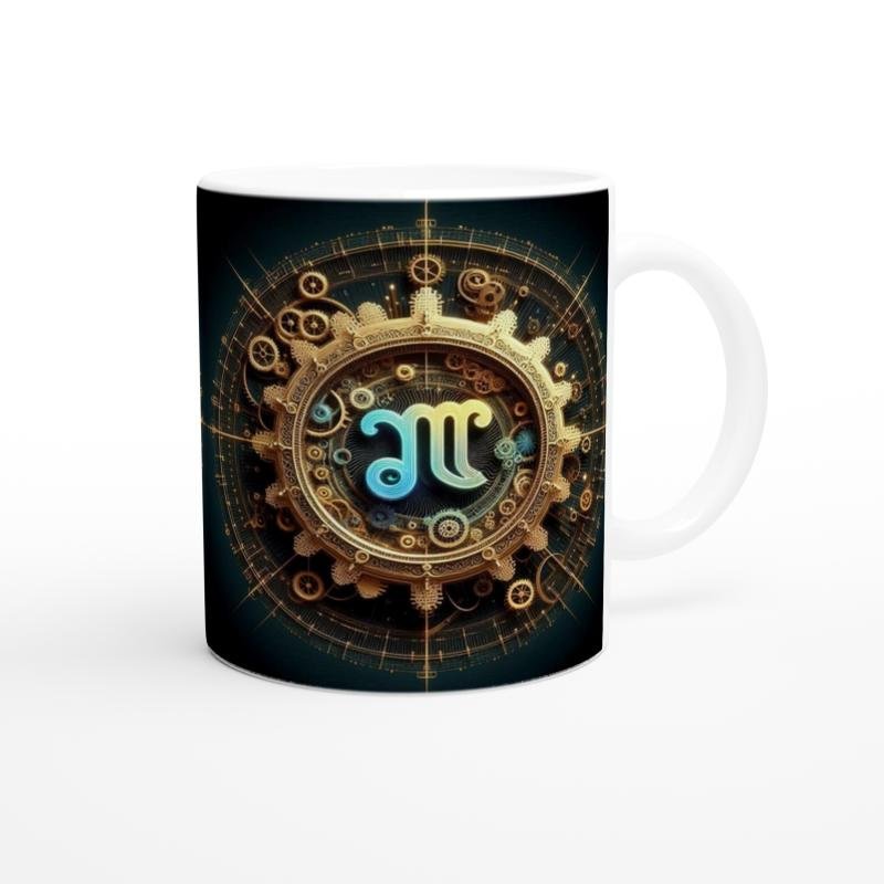 Başak Burcu Baskılı Kahve Kupası - Zamanın Çarkları Astroloji Mekanizması Vs1 - 3