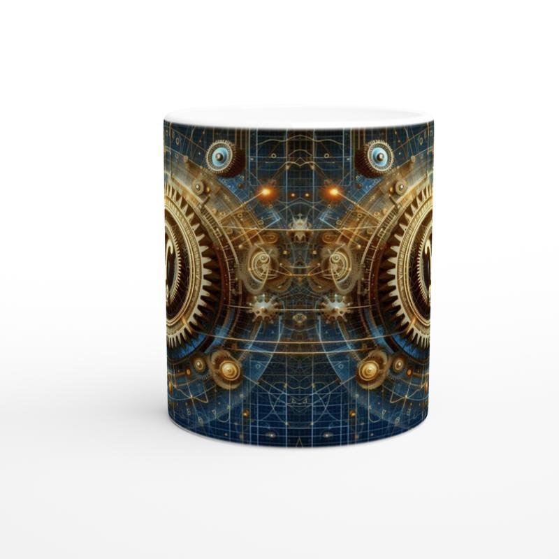 Başak Burcu Baskılı Kahve Kupası - Zamanın Çarkları Astroloji Mekanizması Vs2 - 2