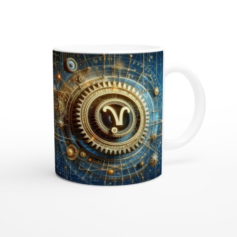 Başak Burcu Baskılı Kahve Kupası - Zamanın Çarkları Astroloji Mekanizması Vs2 - 3