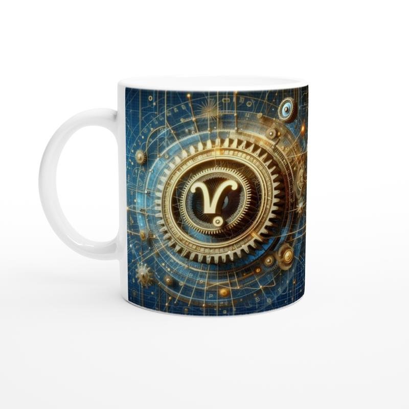 Başak Burcu Baskılı Kahve Kupası - Zamanın Çarkları Astroloji Mekanizması Vs2