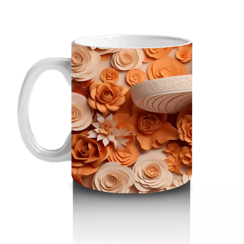 Bej ve Karamel Tonlarında Şapkalı Ruh – Hediyelik Kahve Kupası - 2