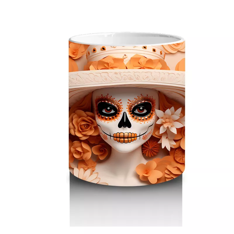 Bej ve Karamel Tonlarında Şapkalı Ruh – Hediyelik Kahve Kupası - 3