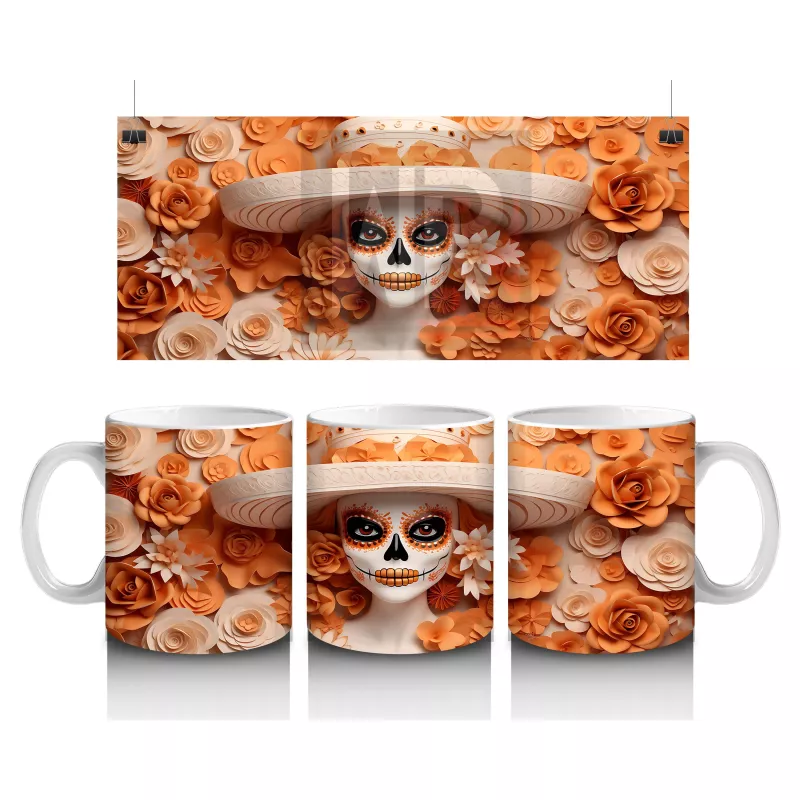 Bej ve Karamel Tonlarında Şapkalı Ruh – Hediyelik Kahve Kupası