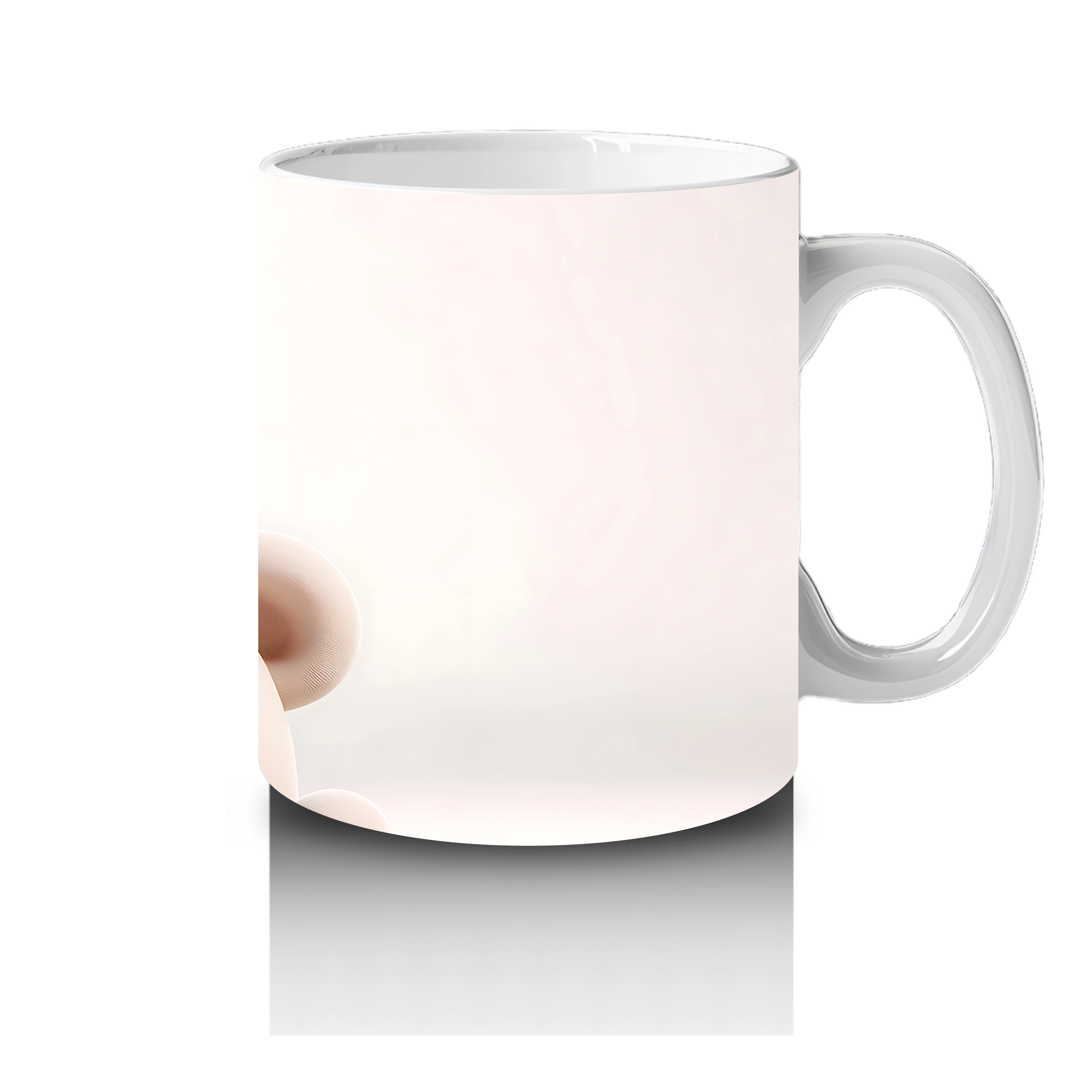 Beyaz Zemin Üzerinde Gözlüklü Ayıcık – Baskılı Kahve Kupası - 4