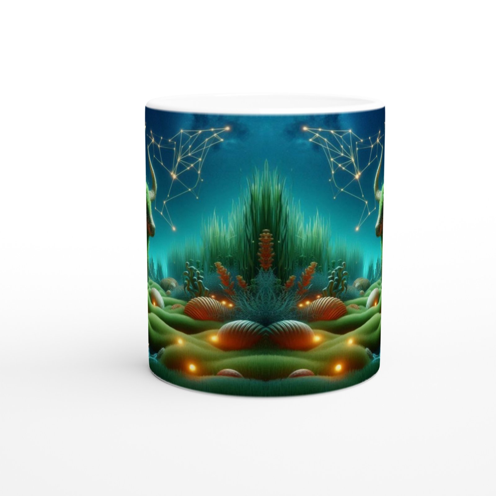 Boğa Burcu Baskılı Kahve Kupası - Astral Denizaltı Dünyası Vs4 - 2