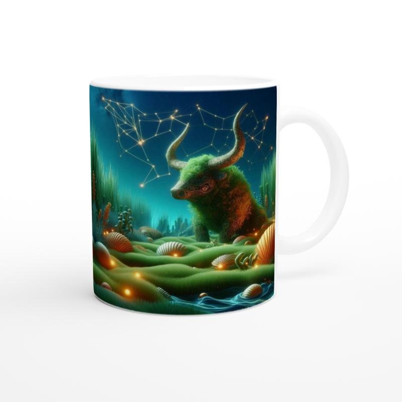 Boğa Burcu Baskılı Kahve Kupası - Astral Denizaltı Dünyası Vs4 - 3