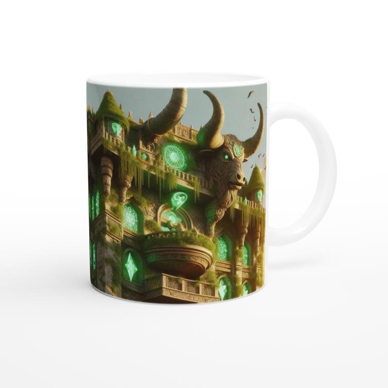 Boğa Burcu Baskılı Kahve Kupası - Burçlar Krallığı Şatosu Vs2 - 3