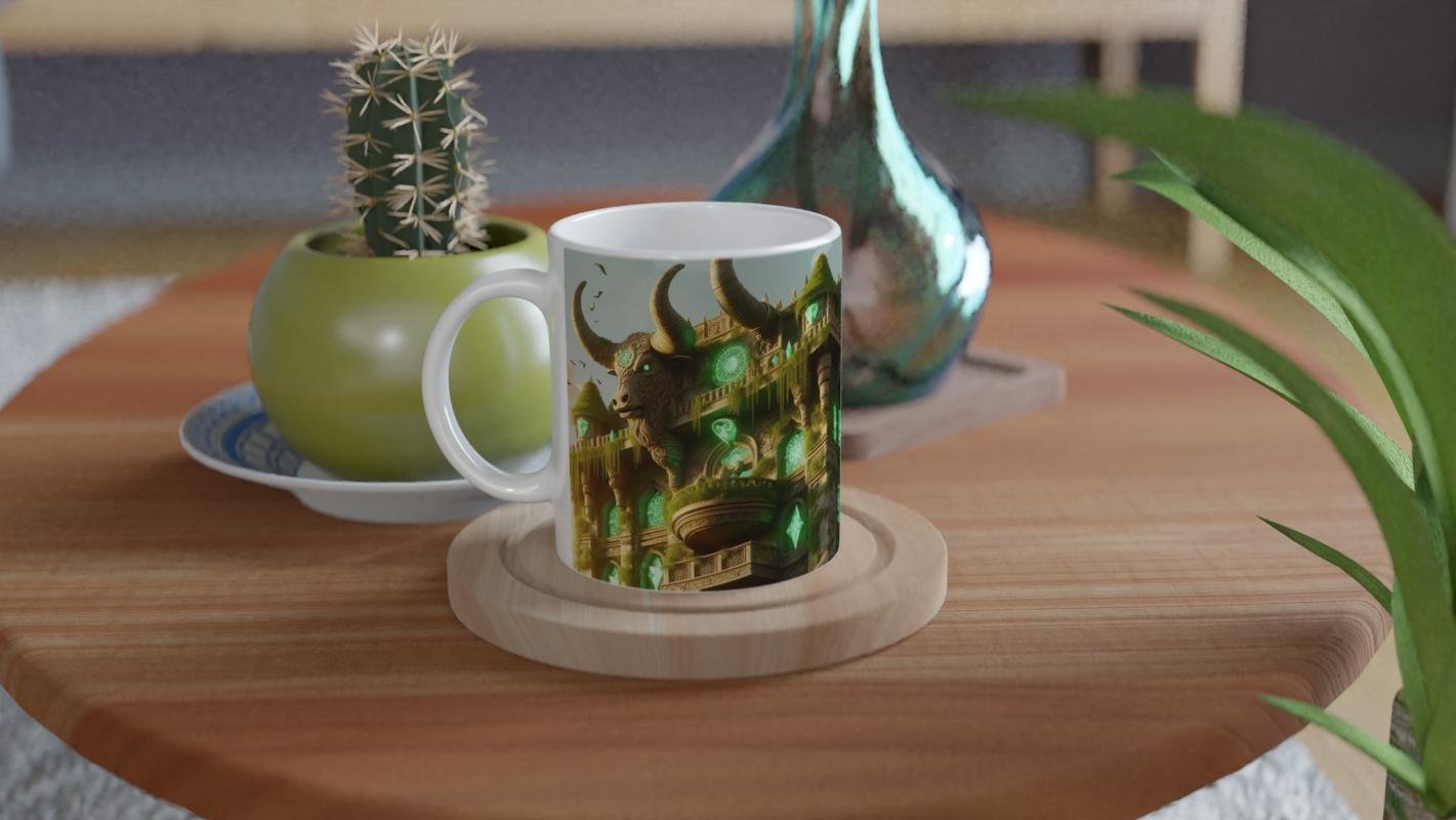 Boğa Burcu Baskılı Kahve Kupası - Burçlar Krallığı Şatosu Vs2 - 4