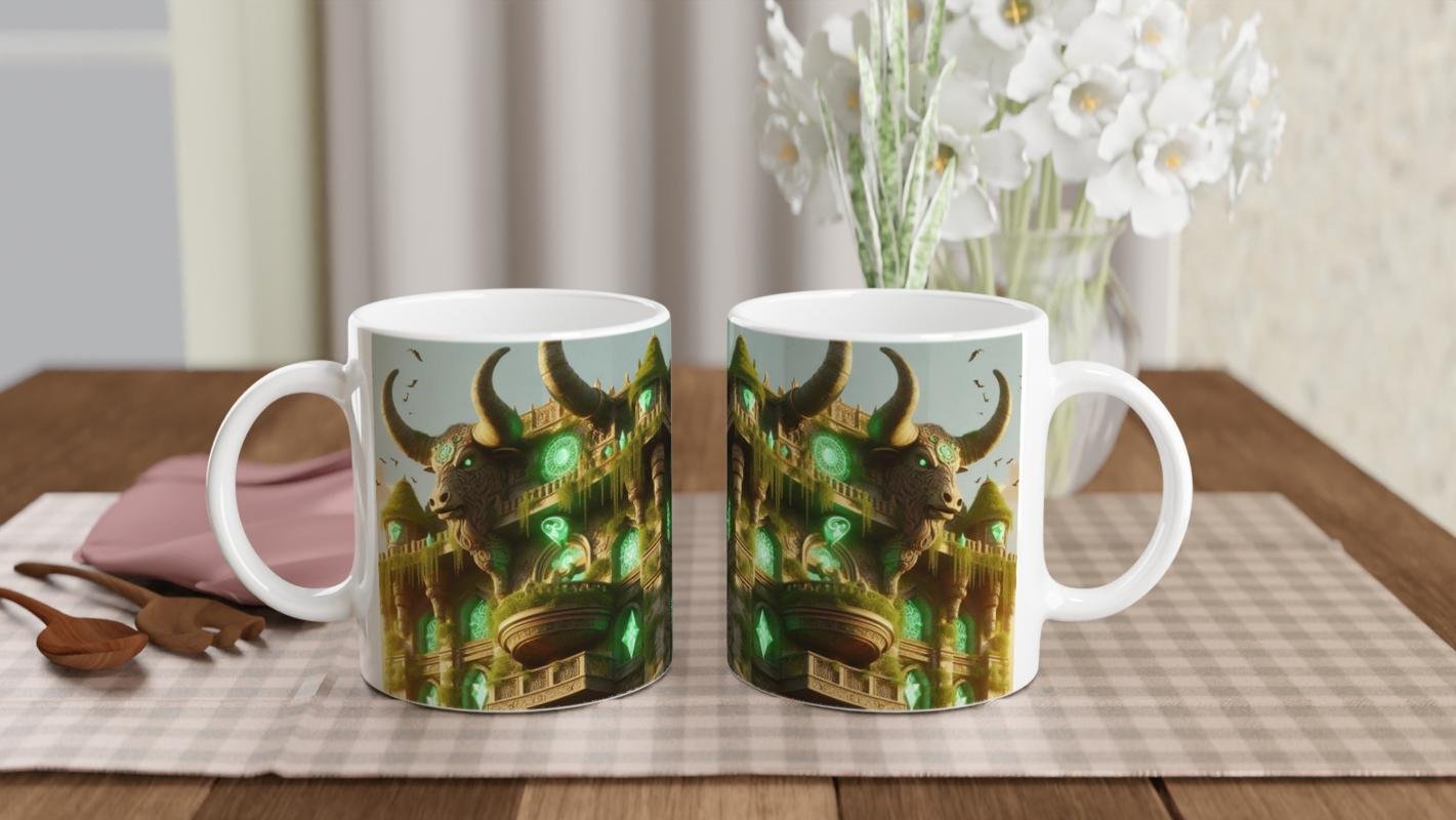 Boğa Burcu Baskılı Kahve Kupası - Burçlar Krallığı Şatosu Vs2 - 5