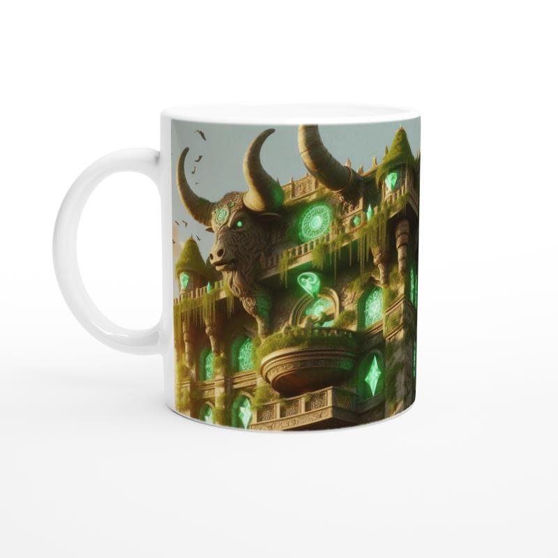 Boğa Burcu Baskılı Kahve Kupası - Burçlar Krallığı Şatosu Vs2