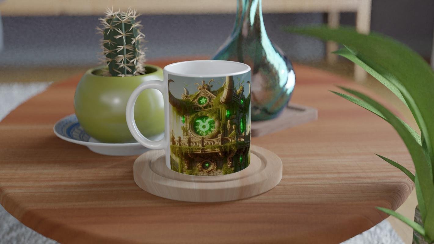 Boğa Burcu Baskılı Kahve Kupası - Burçlar Krallığı Şatosu Vs3 - 4