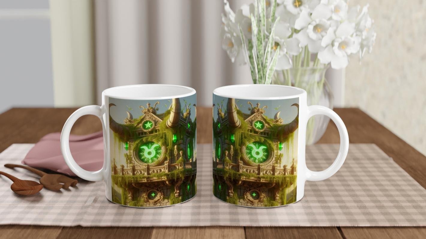 Boğa Burcu Baskılı Kahve Kupası - Burçlar Krallığı Şatosu Vs3 - 5