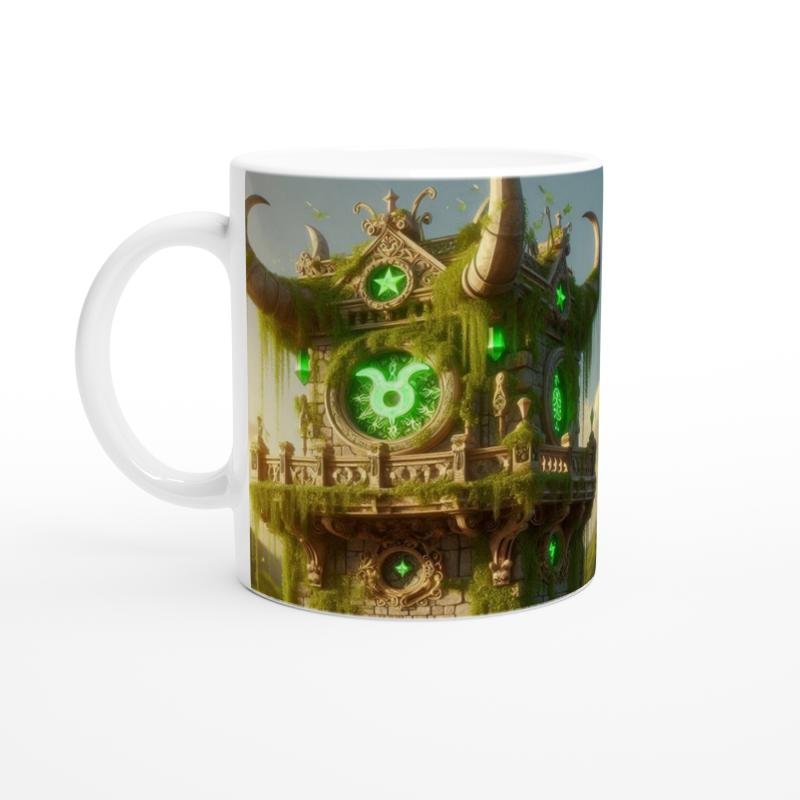 Boğa Burcu Baskılı Kahve Kupası - Burçlar Krallığı Şatosu Vs3