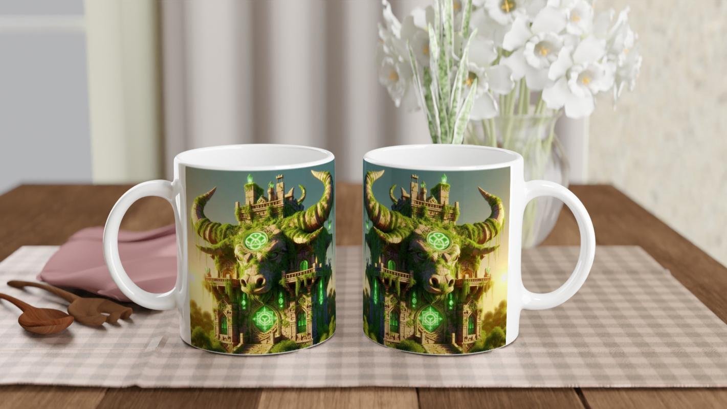 Boğa Burcu Baskılı Kahve Kupası - Burçlar Krallığı Şatosu Vs4 - 5