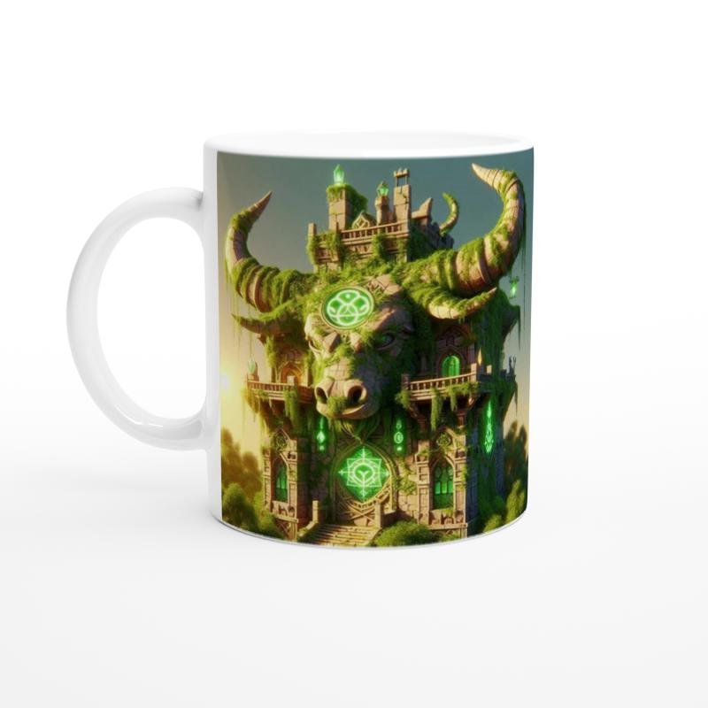 Boğa Burcu Baskılı Kahve Kupası - Burçlar Krallığı Şatosu Vs4