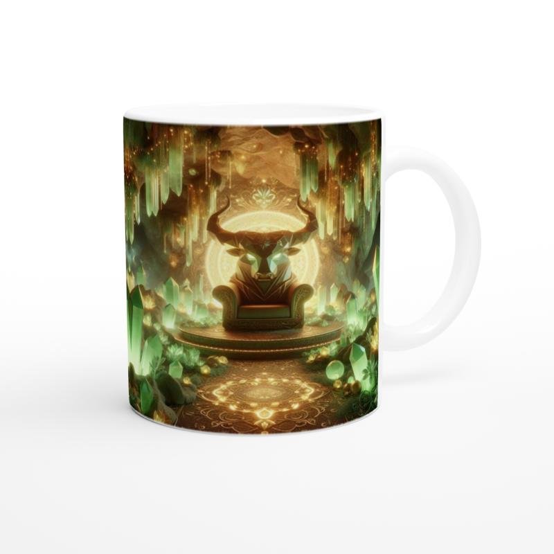 Boğa Burcu Baskılı Kahve Kupası - Büyülü Kristal Mağarası Temalı Vs2 - 3