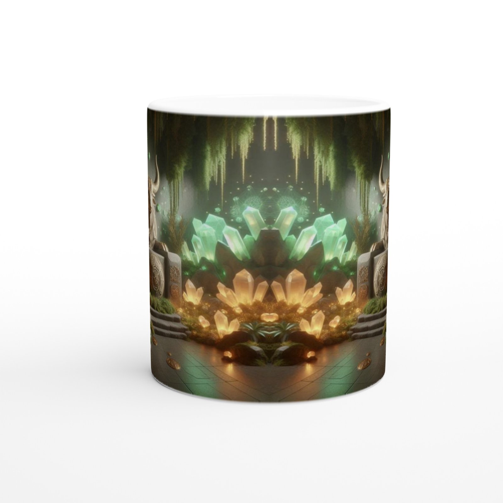 Boğa Burcu Baskılı Kahve Kupası - Büyülü Kristal Mağarası Temalı Vs3 - 2