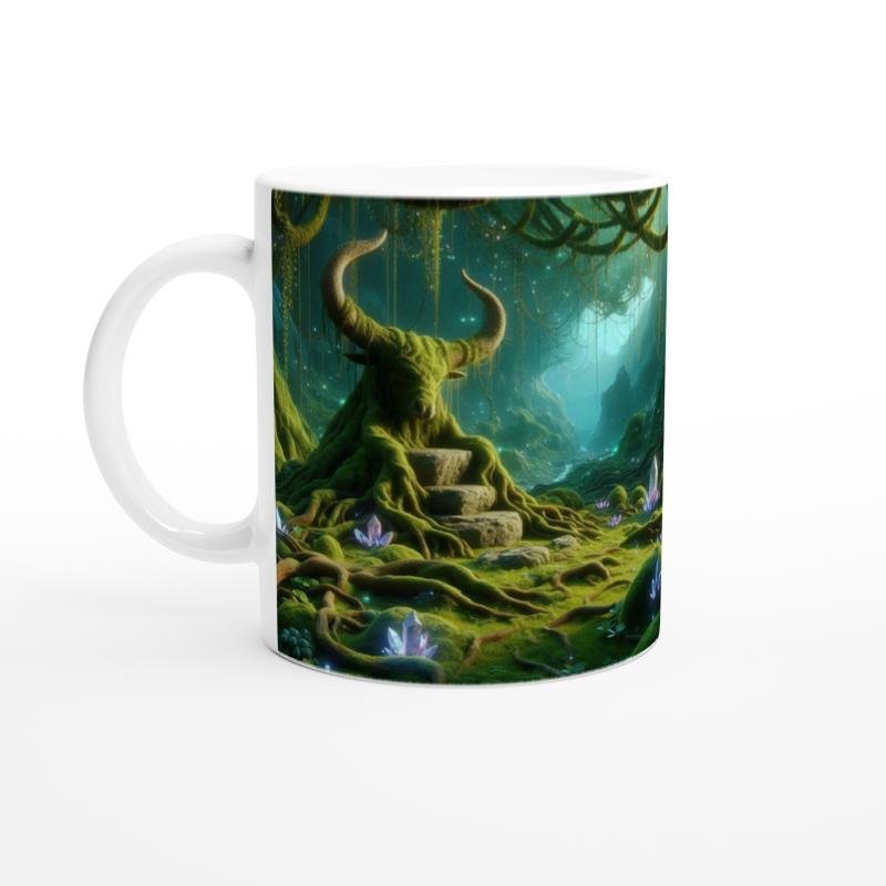 Boğa Burcu Baskılı Kahve Kupası - Elementsel Doğa Krallığı Temalı Vs1