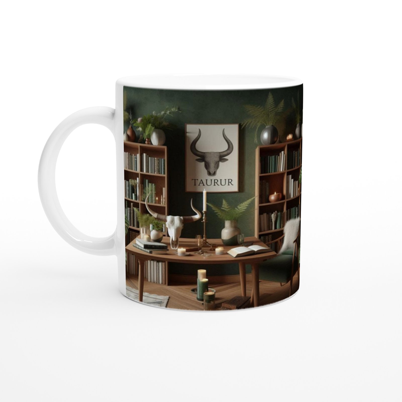 Boğa Burcu Baskılı Kahve Kupası - Zodyak Kütüpanesi Vs4