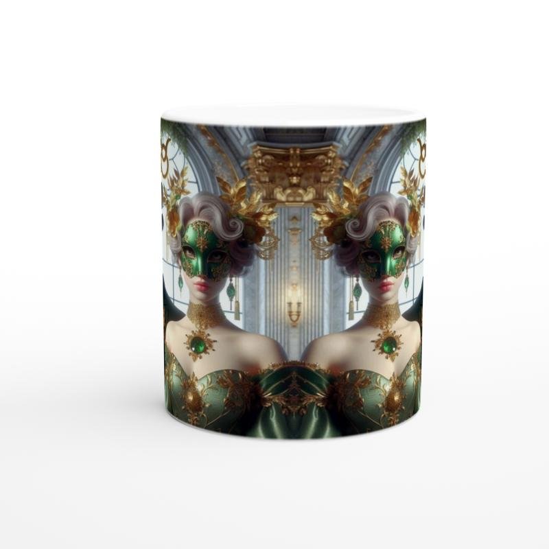 Boğa Burcu Baskılı Kahve Kupası - Zodyak Maskeli Balo Vs2 - 2