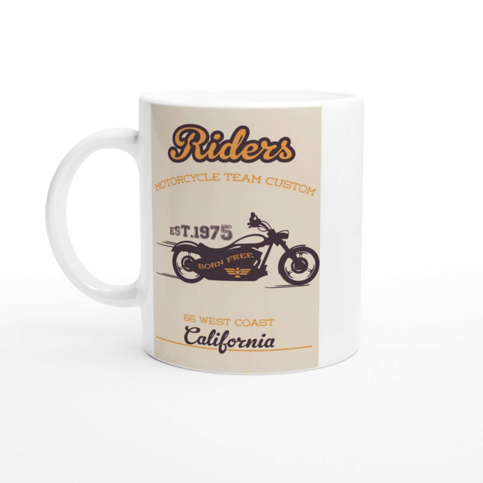 Born Free California Riders Temalı Kupa Bardak