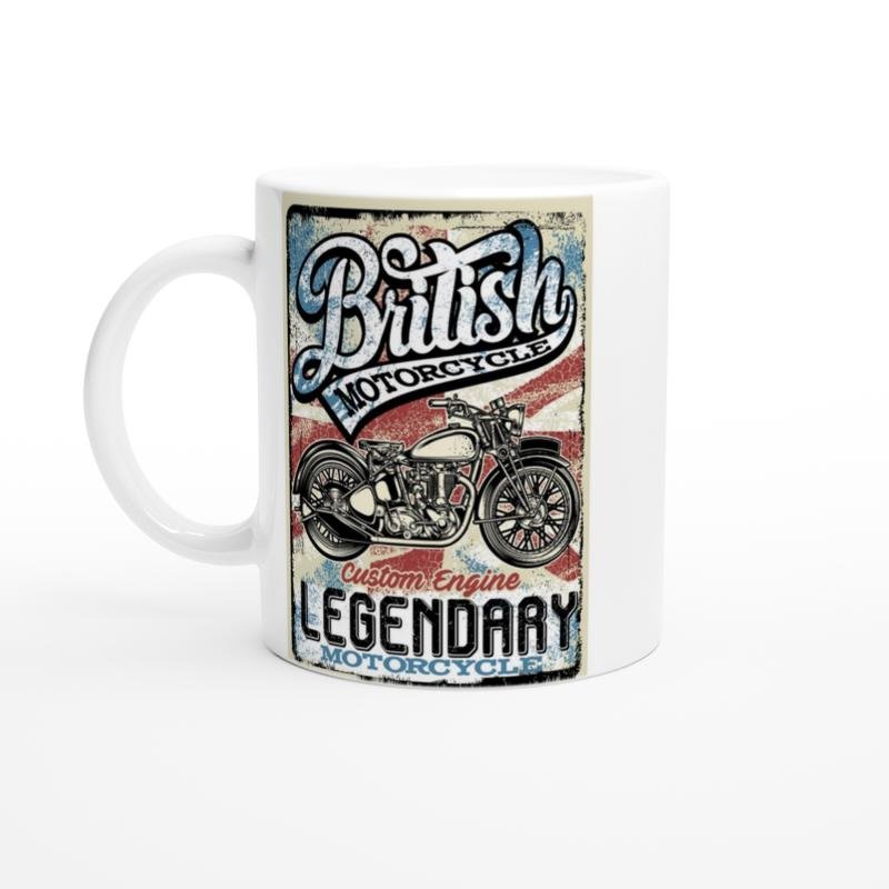 British Legendary Motorcycle Baskılı Kupa Bardak