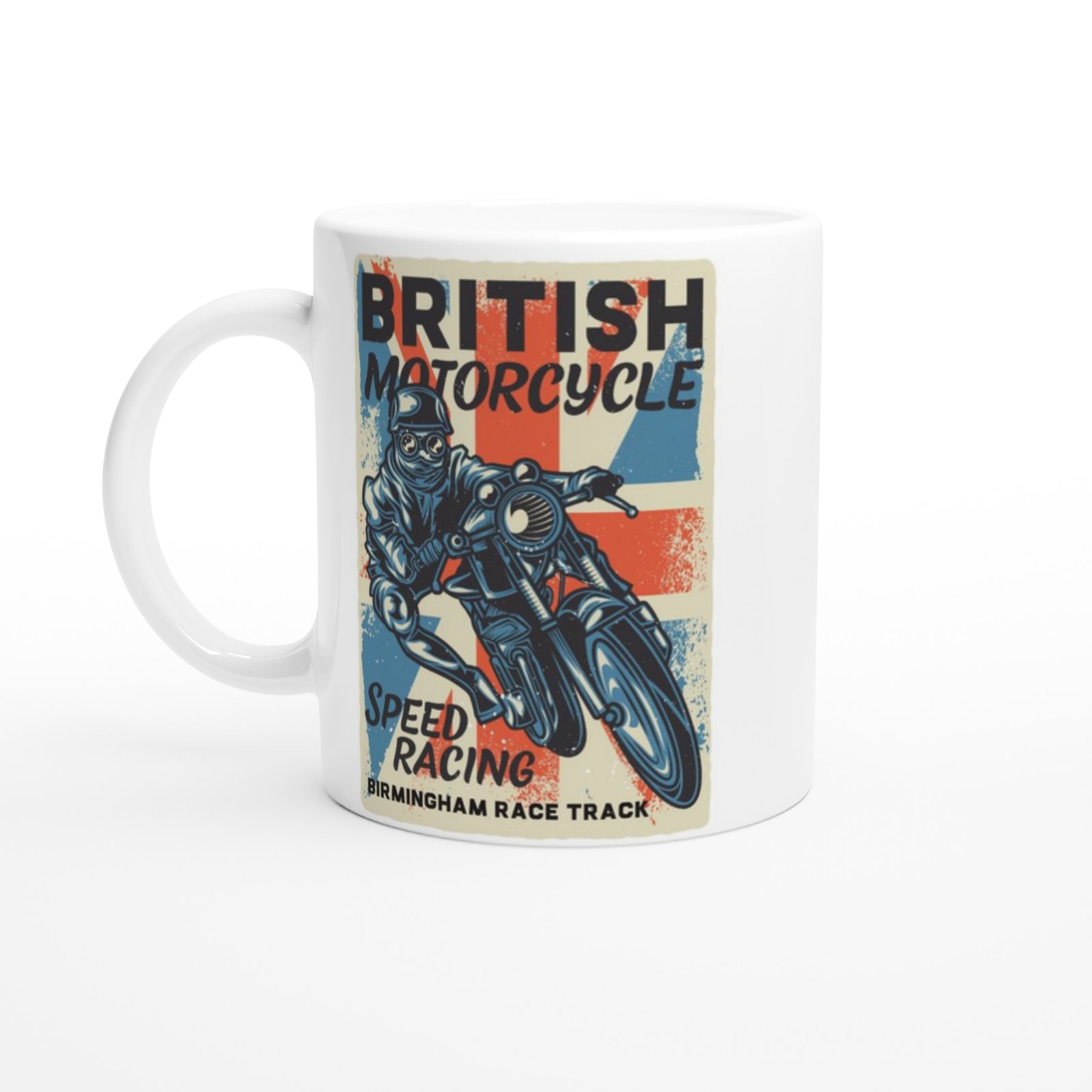 British Motorcycle Speed Racing Baskılı Kupa Bardak