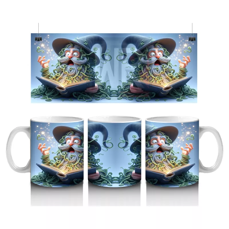 Büyü Kitabı Okuyan Fare Figürlü Tatlı Cadılar Bayramı Baskılı Kupa Bardak