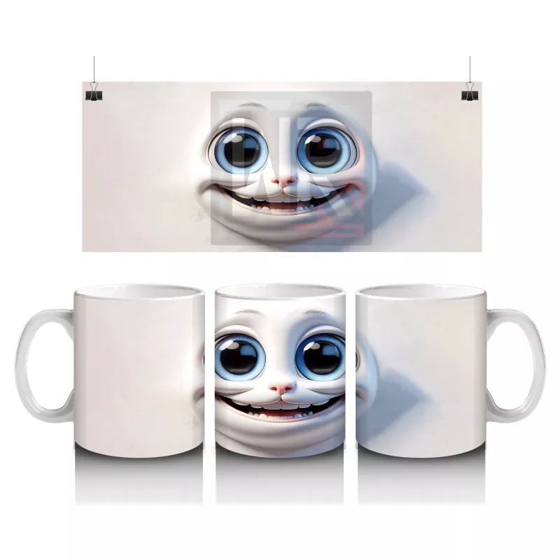 Büyük Gözlü Sevimli Deniz Canlısı – Baskılı Kahve Kupası