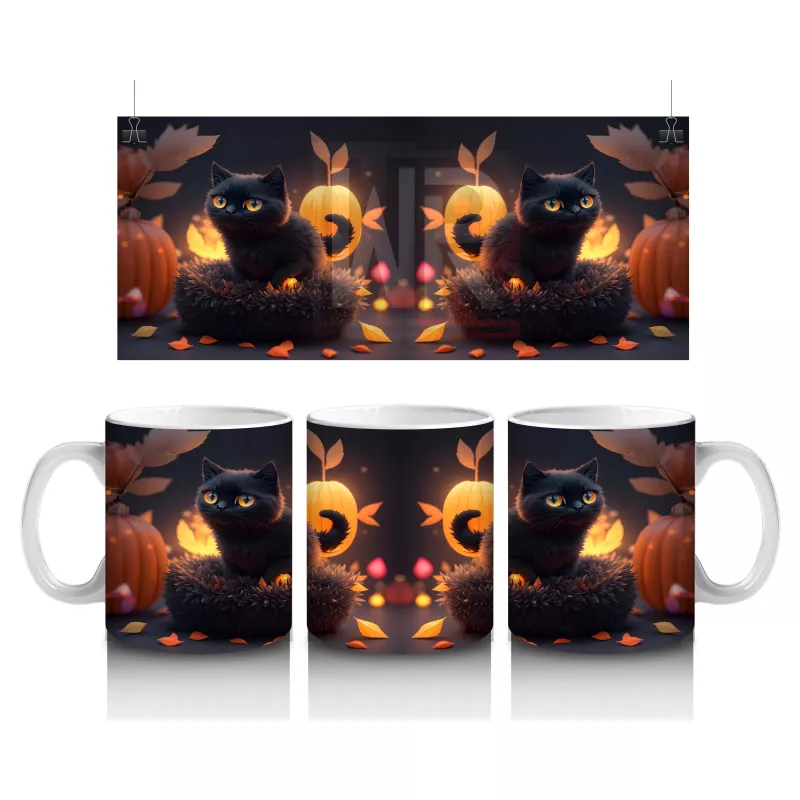 Büyülü Balkabakları ve Mumlar – Hediyelik Kahve Kupası