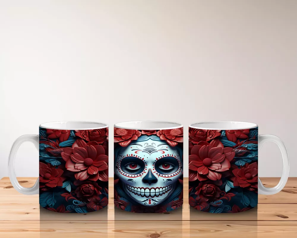 Buz Renklerinde Ölüm Maskesi – Hediyelik Kahve Kupası - 5