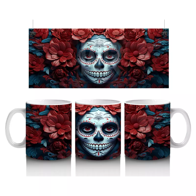 Buz Renklerinde Ölüm Maskesi – Hediyelik Kahve Kupası