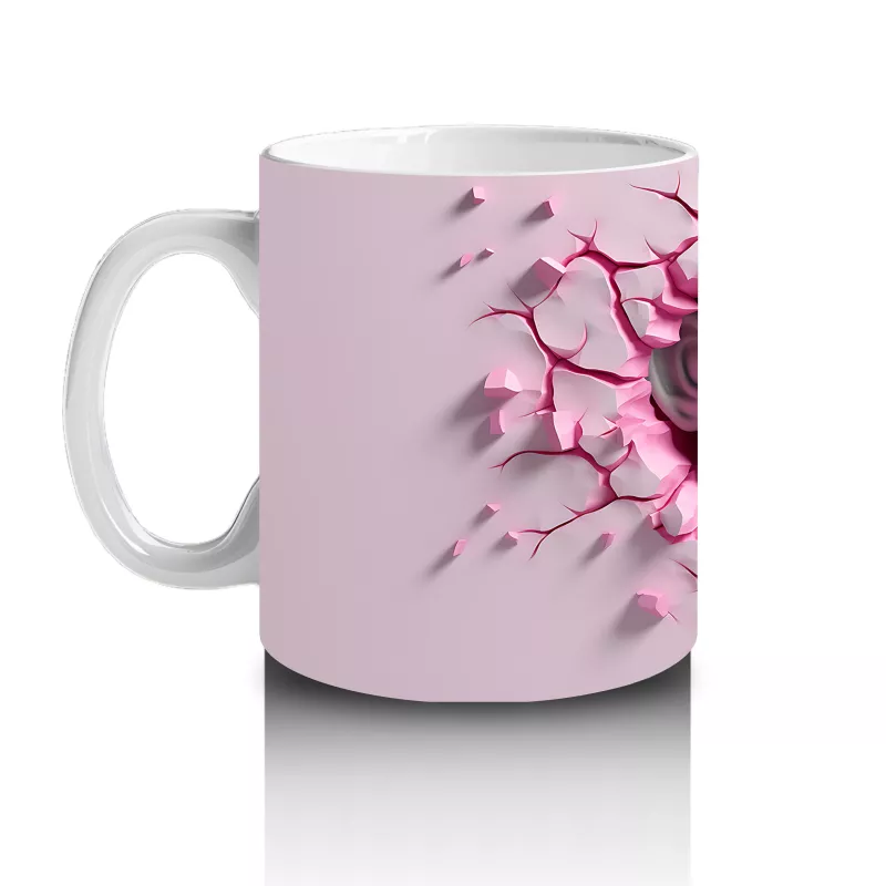 Çatlak Duvar Arasında Bakan Güçlü Goril Figürü - Baskılı kahve kupası - 2