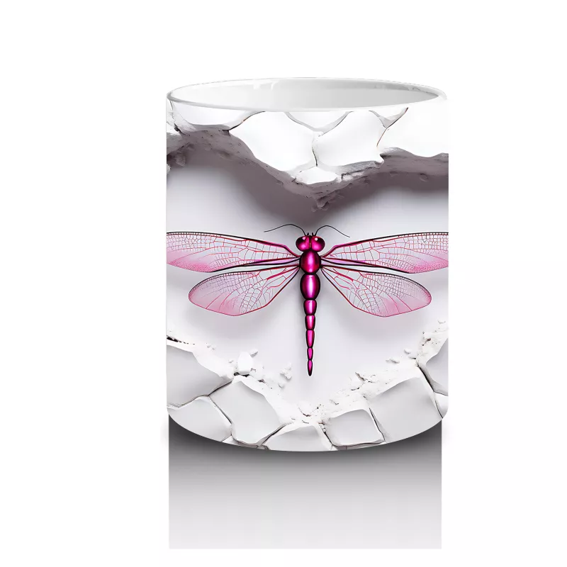 Çatlak Duvar Arasında Mor Kanatlı Yusufçuk – Baskılı Kahve Kupası - 3