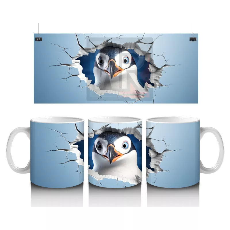 Çatlak Duvar Arasında Şaşkın Baykuş – Baskılı Kahve Kupası